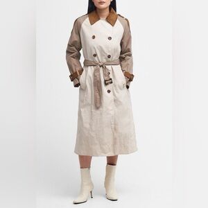 NWOT Barbour Ingleby Showerproof Water Resistant Cotton Trench Coat
